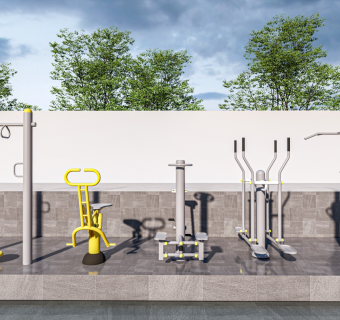 现代健身器材 健身器材组合 健身设施 运动器械 户外健身器材